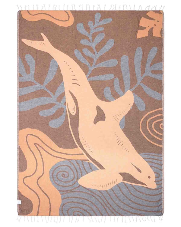 🏖️Daisy Turtle Turkish Cotton Beach Towel – Oversized Sand Resistant Quick Dry Towel