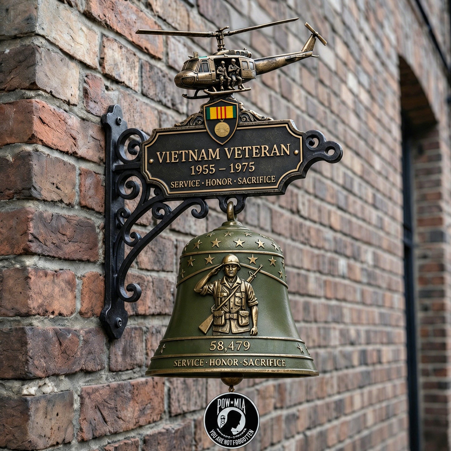 ๐๐ Last Day Promo: 50% OFF -Vietnam Veteran Tribute Wall Bell