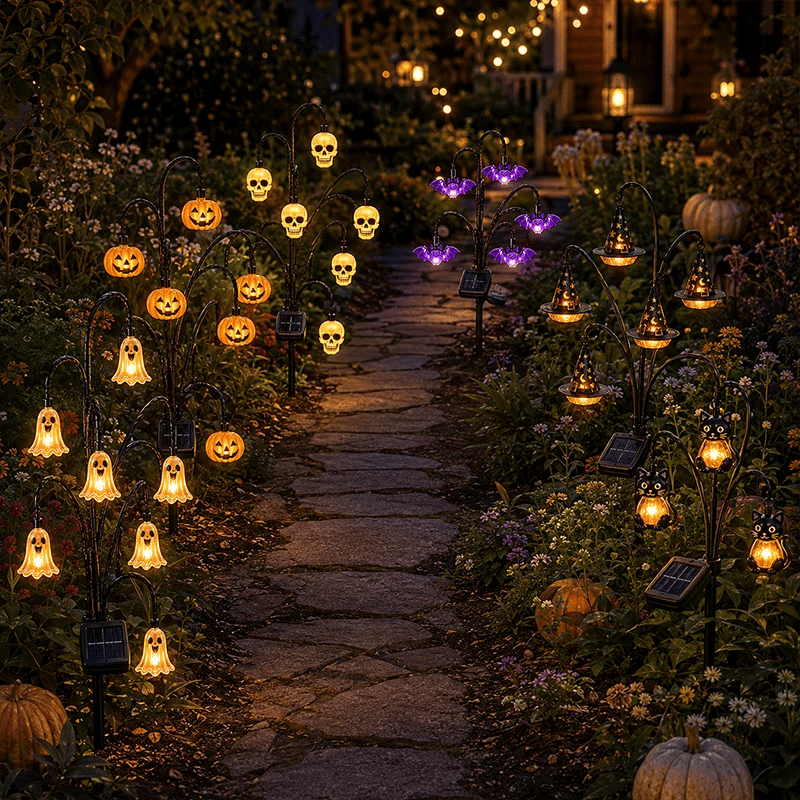 ππ Halloween Solar Tree Stump Light