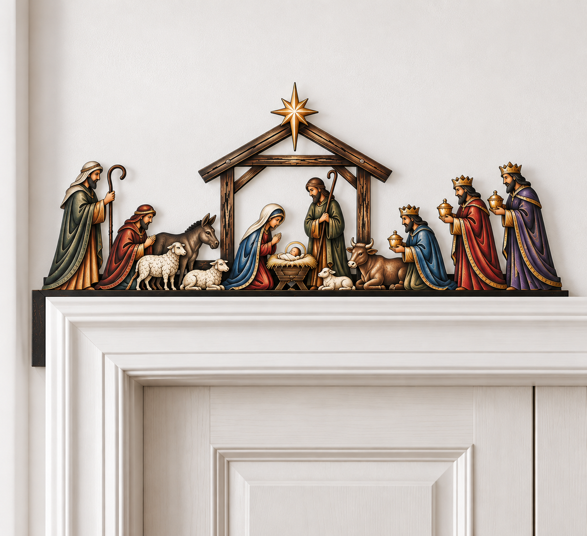 ❤️🔥Nativity Scene Door Topper