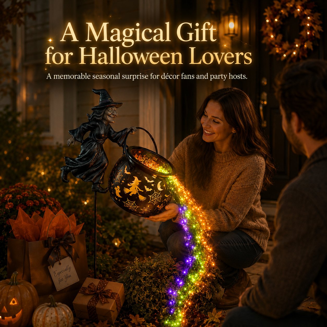 đ§ââď¸đ§ââď¸Halloween Witch Cauldron Garden Light