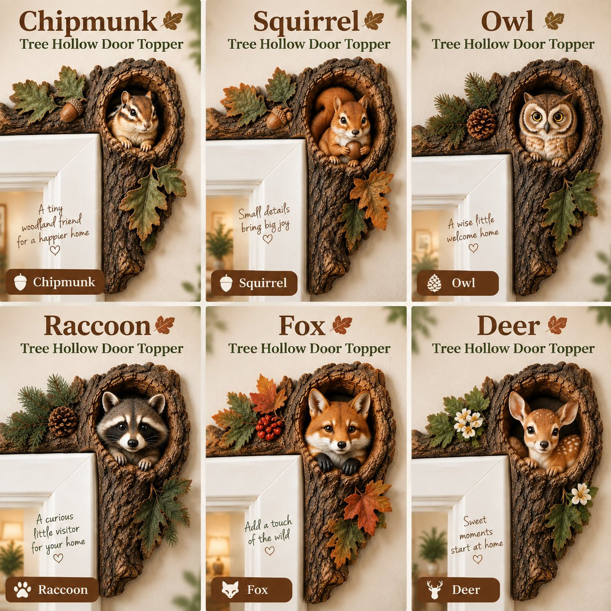 🎅 🎅2026 Christmas Gift 50% Off--⏰LAST DAY 50% OFF 🐿️ 3D Chipmunk Tree Hollow Door Topper | Woodland Animal Doorway Decor For Cozy Nature Homes
