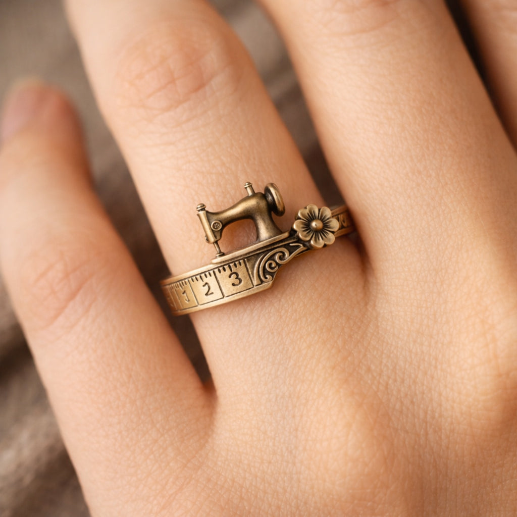 💖🎁2026 Mother's Day Gifts 50% Off--Sewing Machine Bracelet & Ring Set🧵