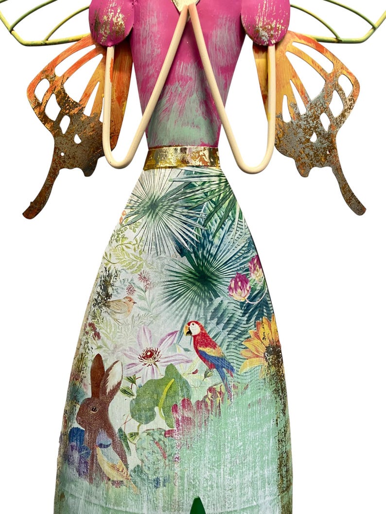 ððEnchanted Angel Decor-Whimsical Fairy Garden Metal Statues