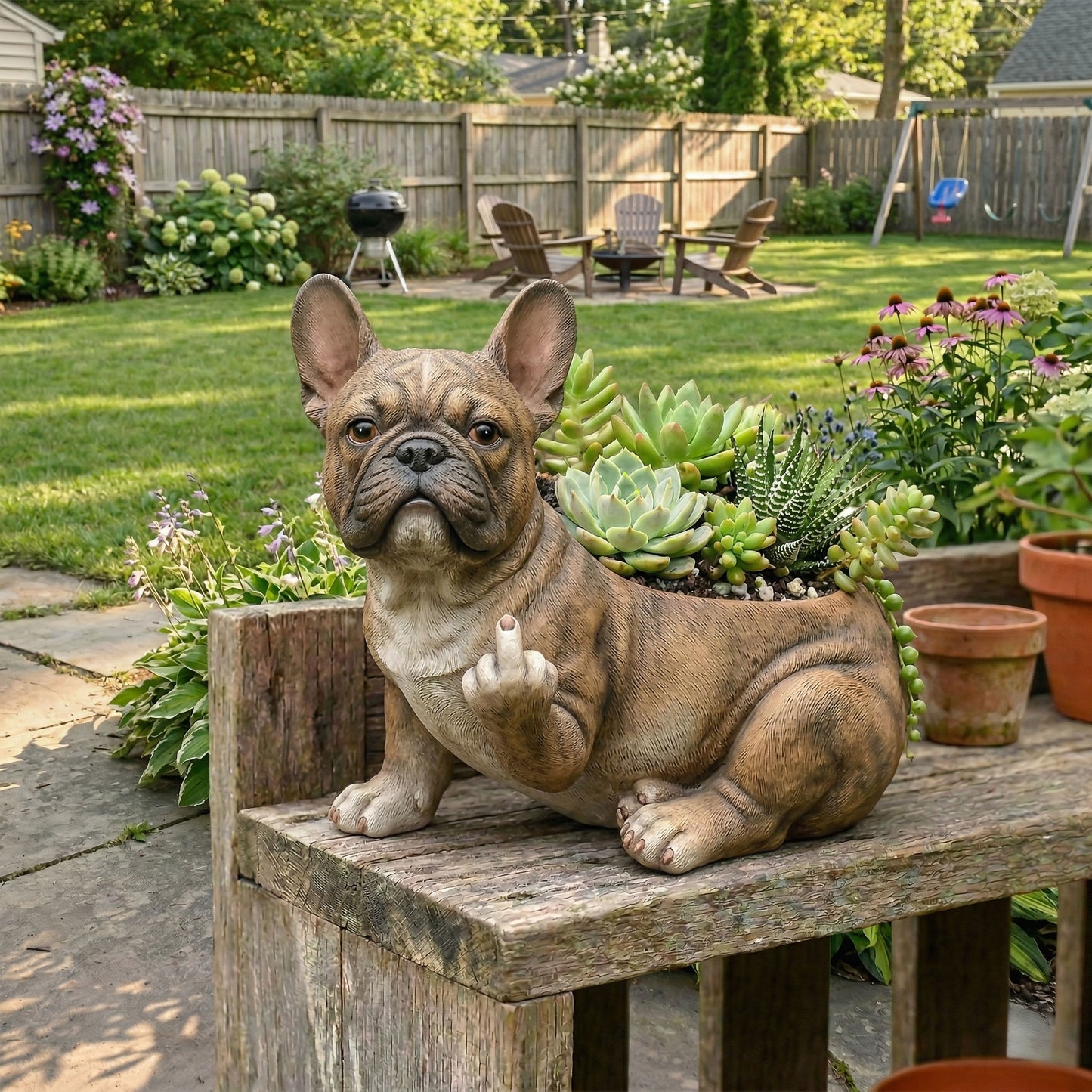 🐶Funny French Bulldog Planter