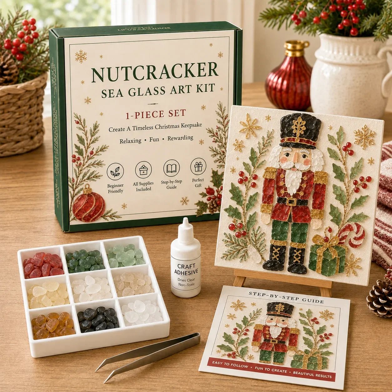 ๐ฅ LAST DAY 49% OFF ๐ Christmas Sea Glass Art Kit