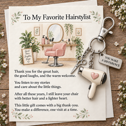 ✨ The "You Make a Difference" Appreciation Gift Set – Keychain & Greeting Card ✨
