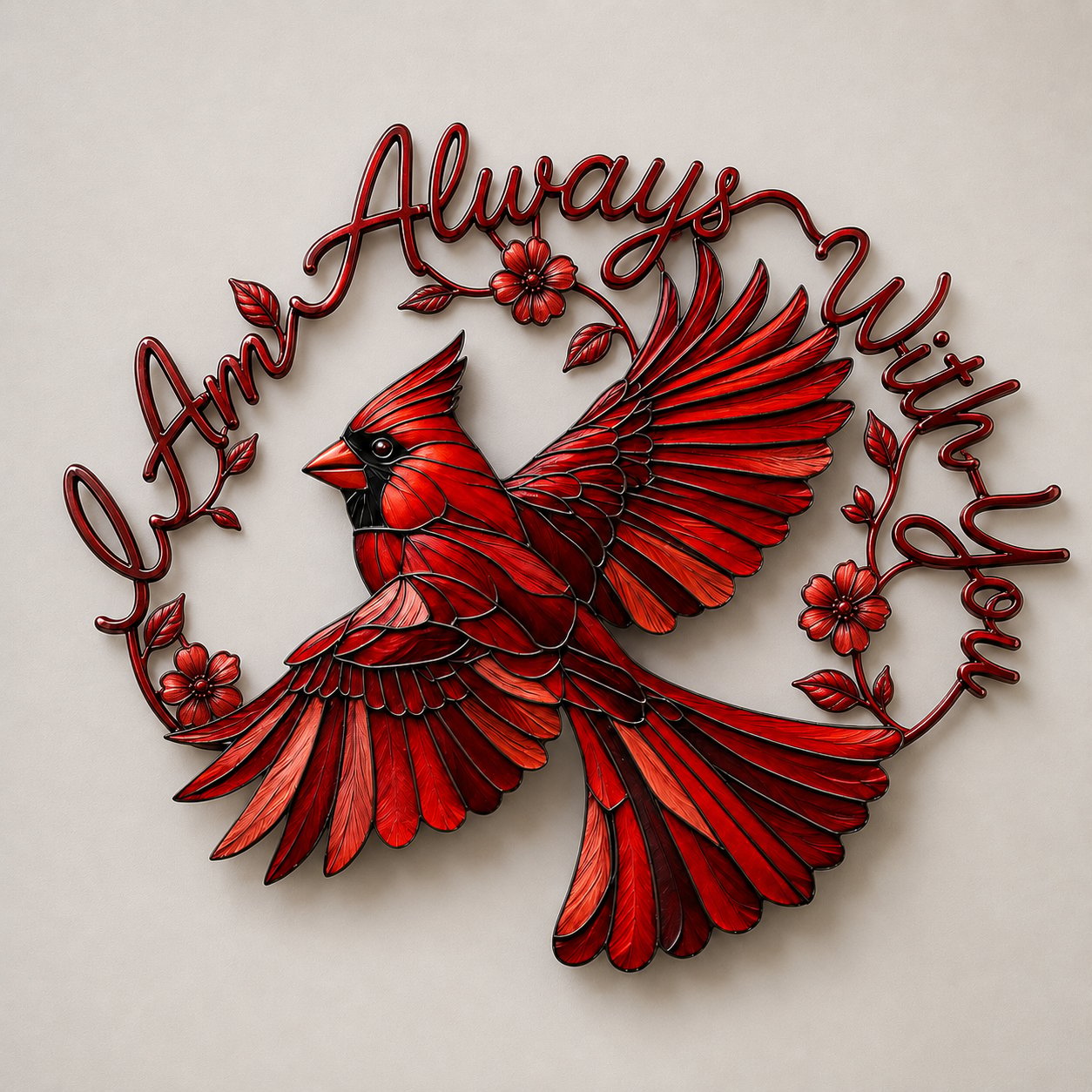 ❤️❤️Cardinal Metal Wall Art - I Am Always With You