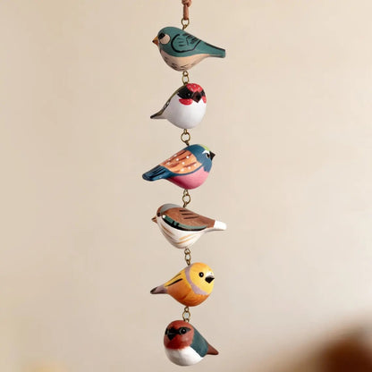 🐦🐦Rustic Hand Painted Bird Ornament, Handcrafted Wooden Colorful Birds🎁Buy 2 Free Shipping