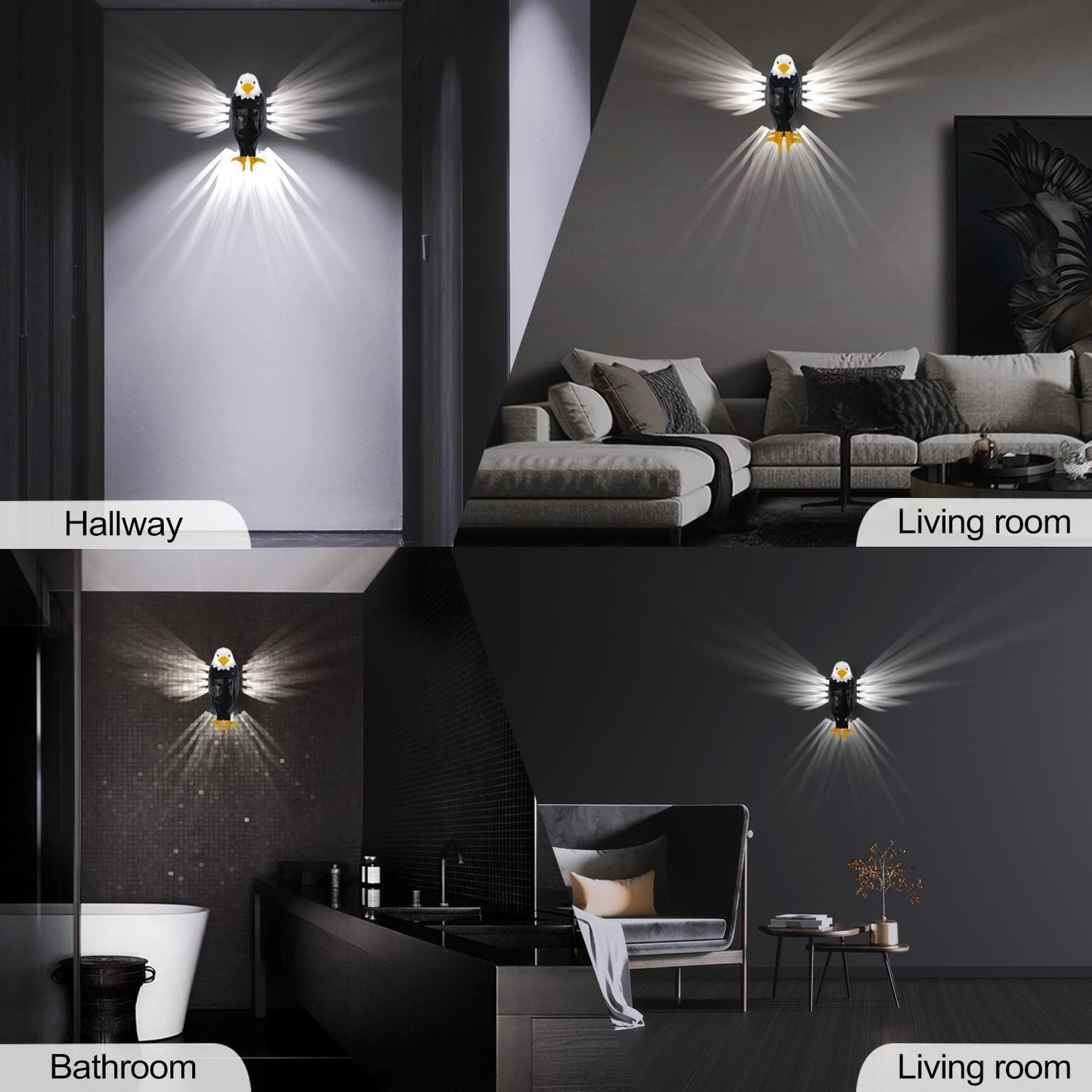 💡July 4th Gift 50% Off--🦅Eagle LED Wall Light – Magnetic Night Lamp for Bedroom & Living Room