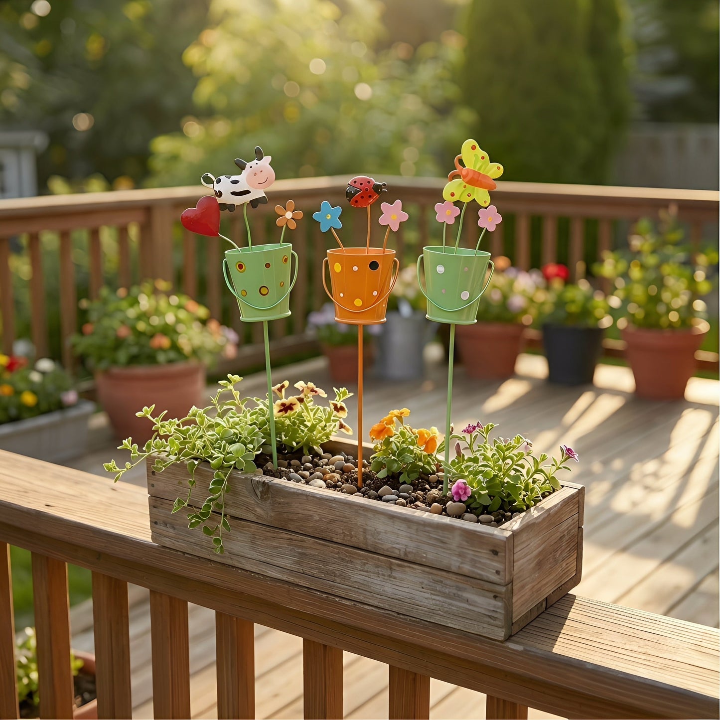 🔥Last Day 49% OFF-🌱🌱Set of 3 Metal Flower Pot Garden Stakes