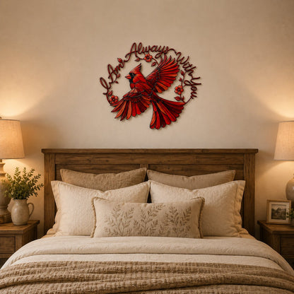 ❤️❤️Cardinal Metal Wall Art - I Am Always With You