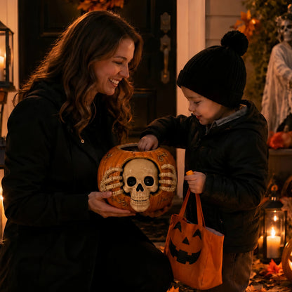 🎃Trick-or-Treat | Skull Pumpkin Candy Jar