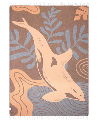 🏖️Daisy Turtle Turkish Cotton Beach Towel – Oversized Sand Resistant Quick Dry Towel