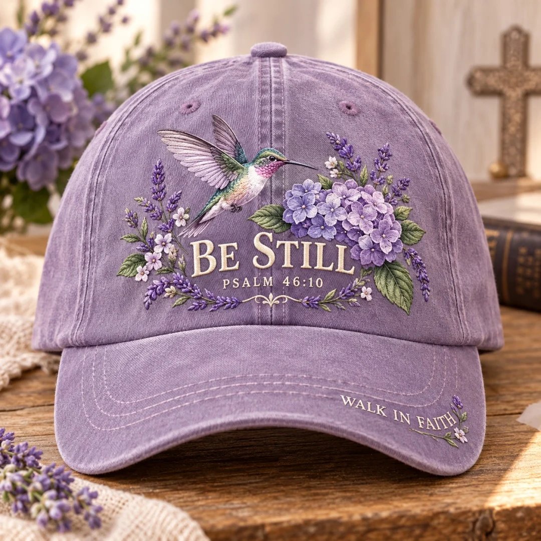 ✝️ Christian Faith & Nature Scripture Baseball Cap | Detailed Embroidery • Comfortable Fit 🧢