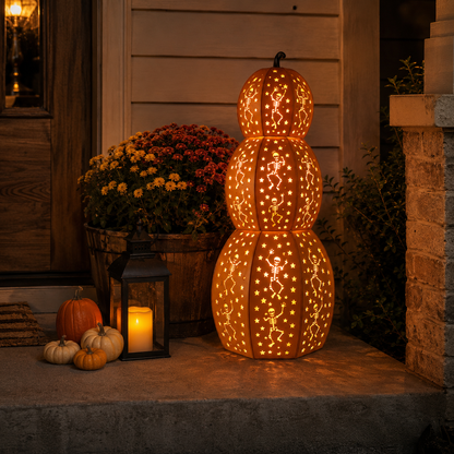 🎃Lighted Stacked Pumpkin Porch Decor