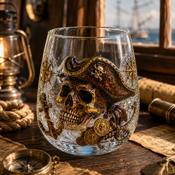 🌊🌊Release The Kraken Pirate Glass Collection — 3-Piece Legendary Ocean Treasure Set - KRAKEN RISE GLass