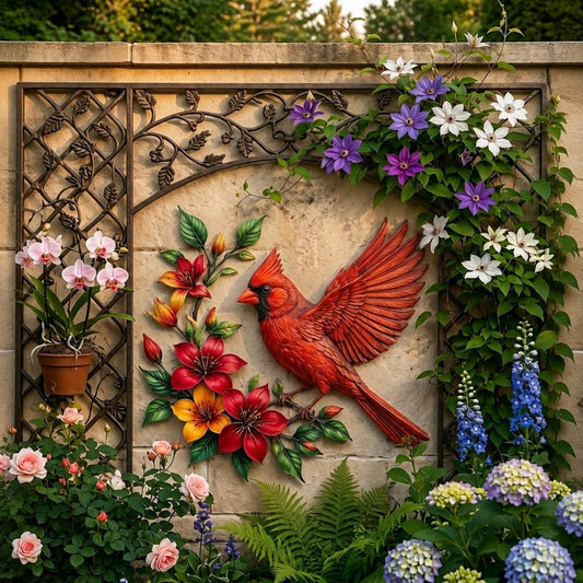 🔥🔥Summer Sale 49% OFF🔥Cardinal Bloom Metal Wall Art