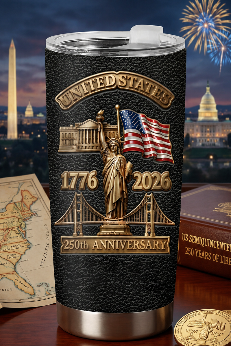 🥤🥤250th Anniversary America Tumbler – 1776–2026 Patriotic Insulated Cup