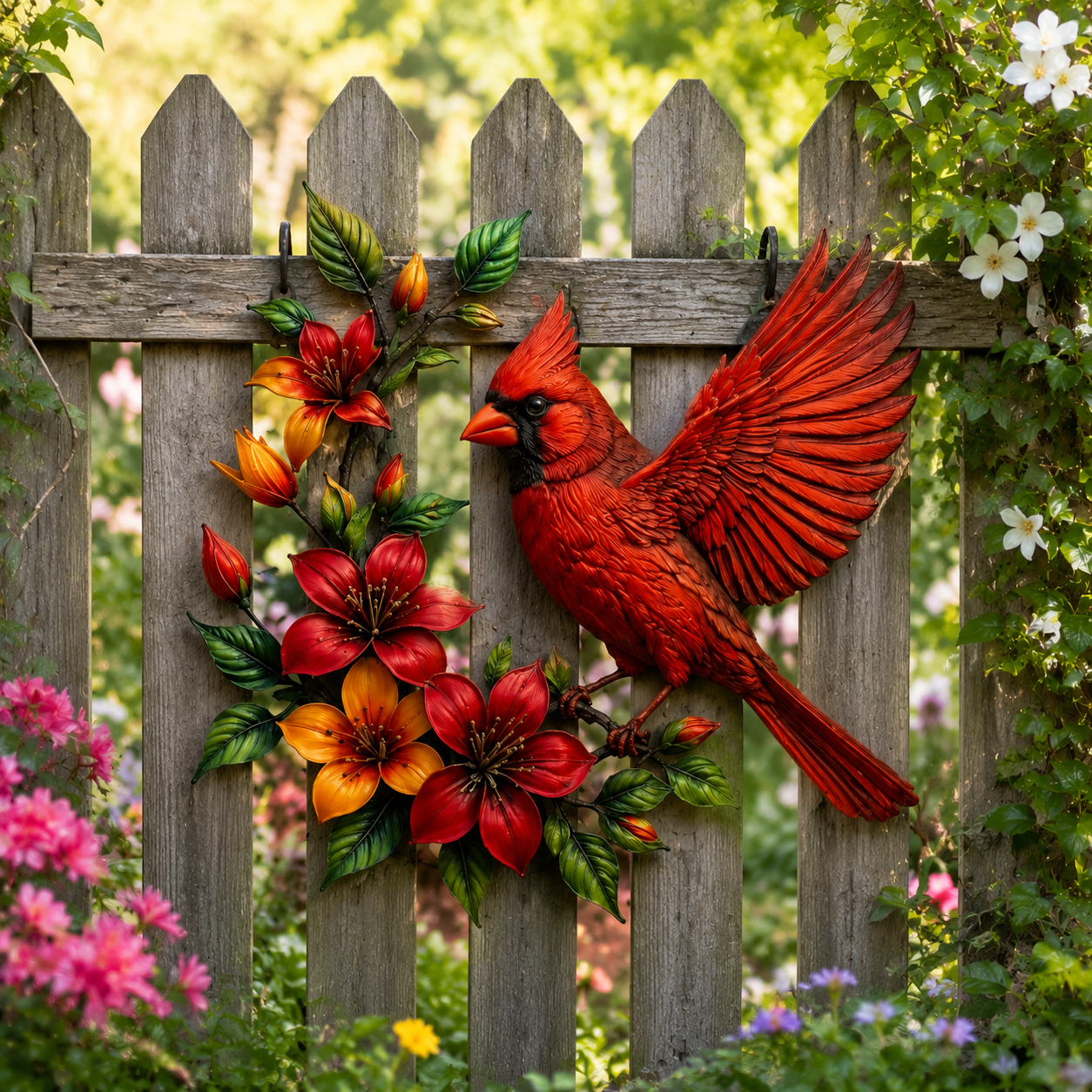 🔥🔥Summer Sale 49% OFF🔥Cardinal Bloom Metal Wall Art