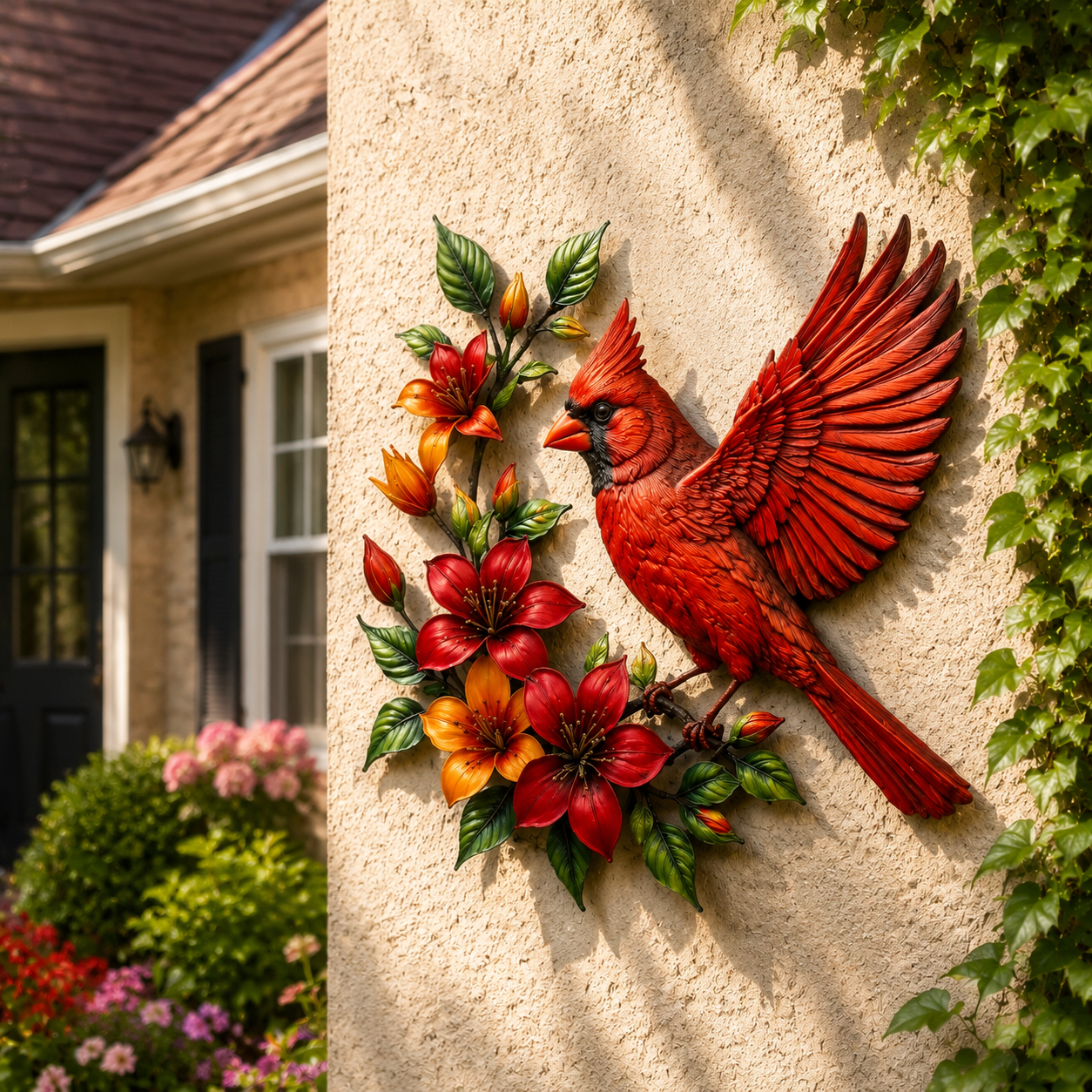 🔥🔥Summer Sale 49% OFF🔥Cardinal Bloom Metal Wall Art