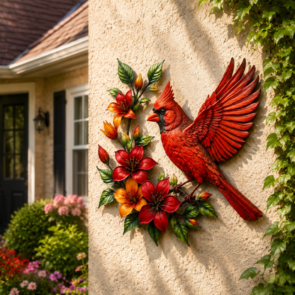 🔥🔥Summer Sale 49% OFF🔥Cardinal Bloom Metal Wall Art