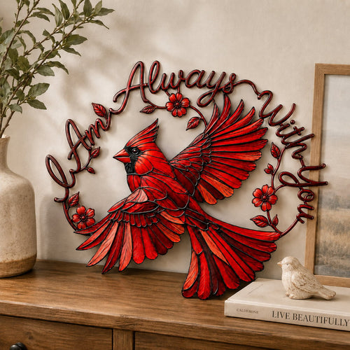 ❤️❤️Cardinal Metal Wall Art - I Am Always With You