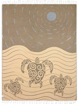 🏖️Daisy Turtle Turkish Cotton Beach Towel – Oversized Sand Resistant Quick Dry Towel