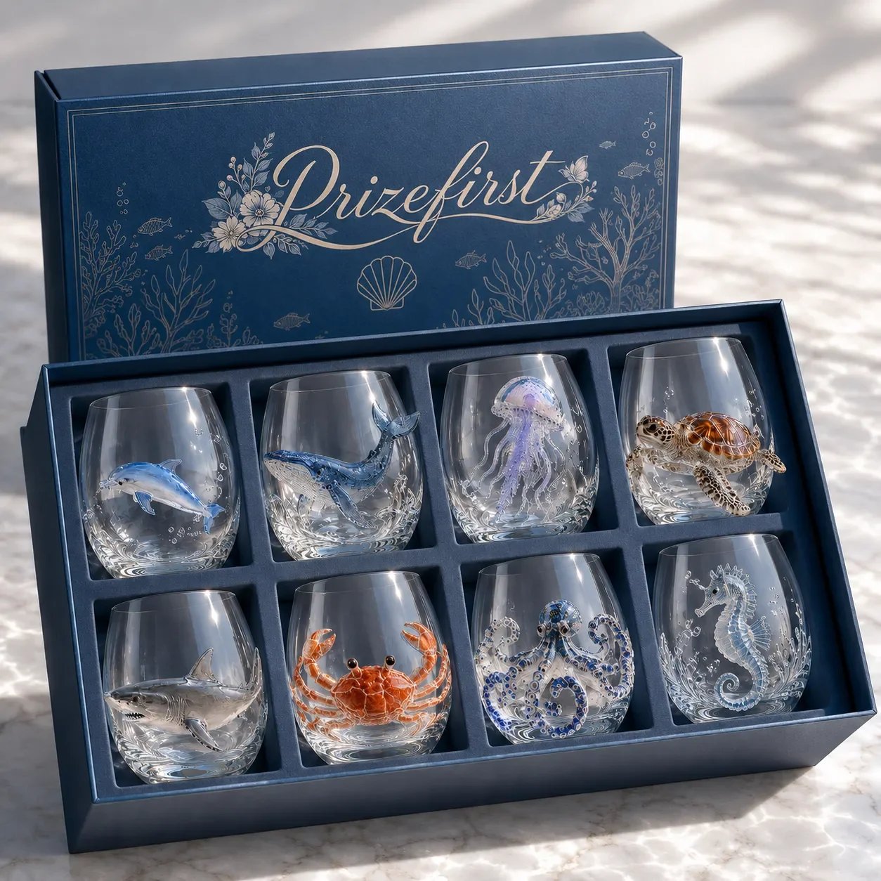 🎁The Perfect Beach House Gift 🌊3D Ocean Animal Artisan Glassware Collection