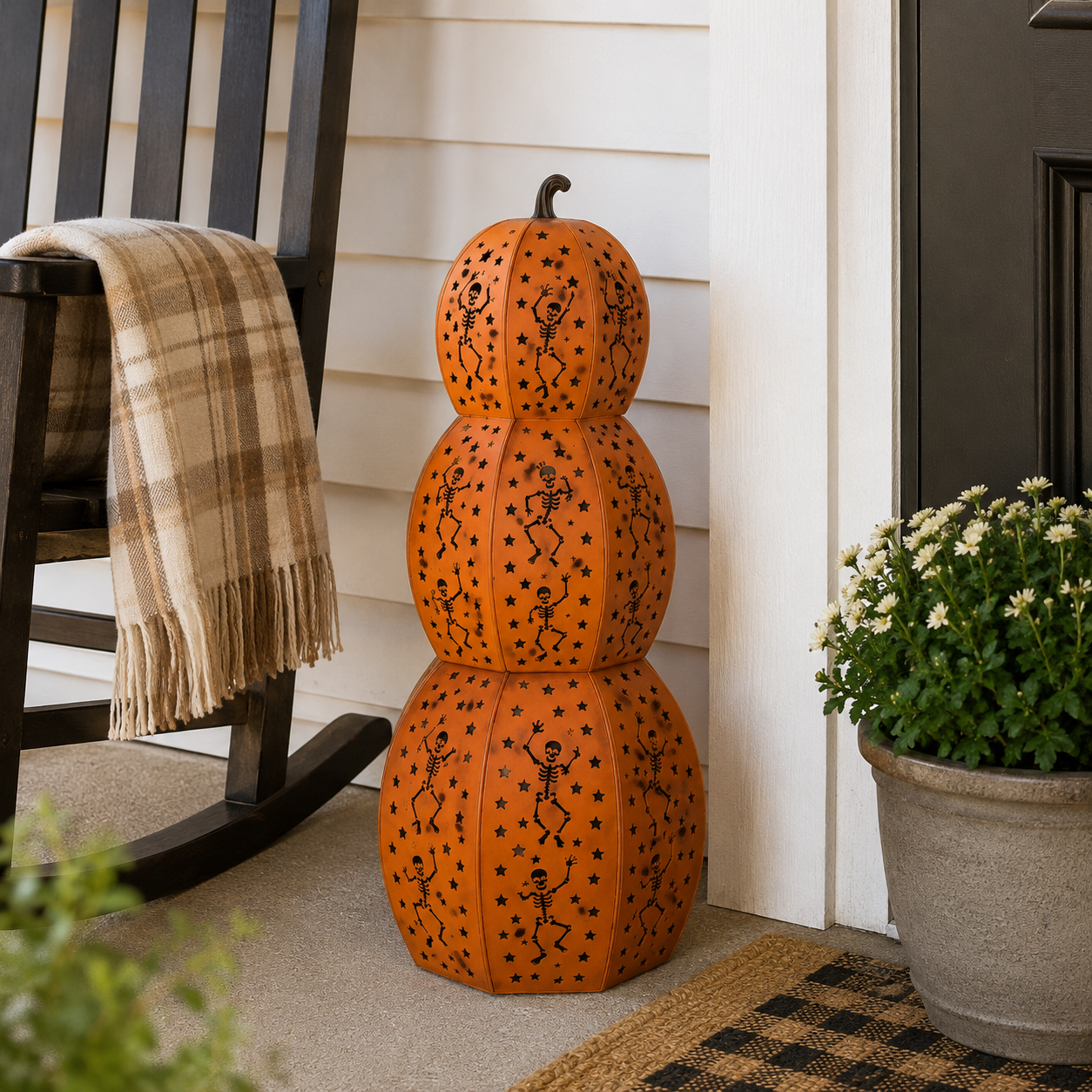 🎃Lighted Stacked Pumpkin Porch Decor