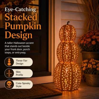 🎃Lighted Stacked Pumpkin Porch Decor