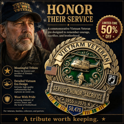 🦅🦅LAST DAY 49% OFF - 🎖️Vietnam Veteran Honor Commemorative Pin