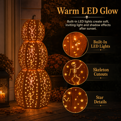 🎃Lighted Stacked Pumpkin Porch Decor