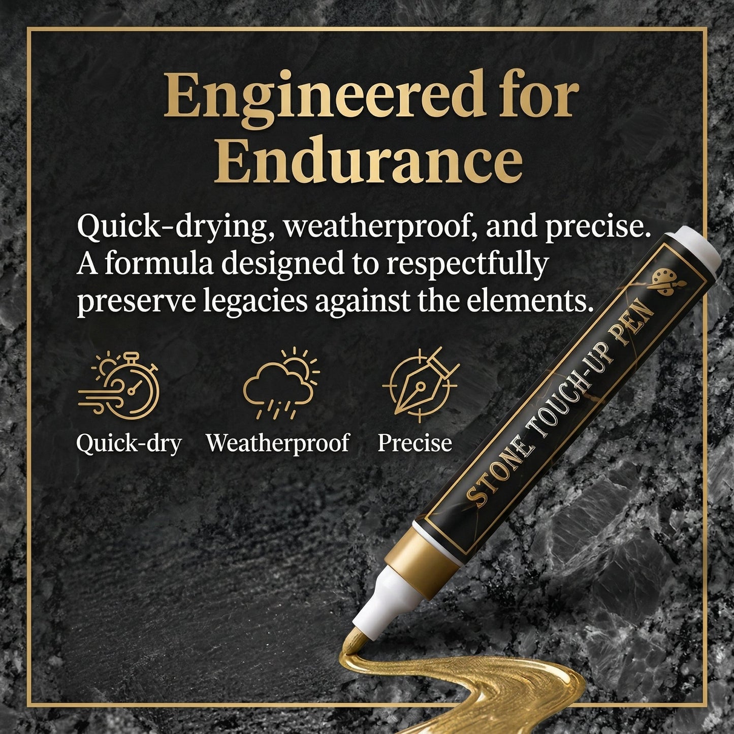 🖋️Golden Tombstone Marker Pen for Restoring Faded Grave Inscriptions