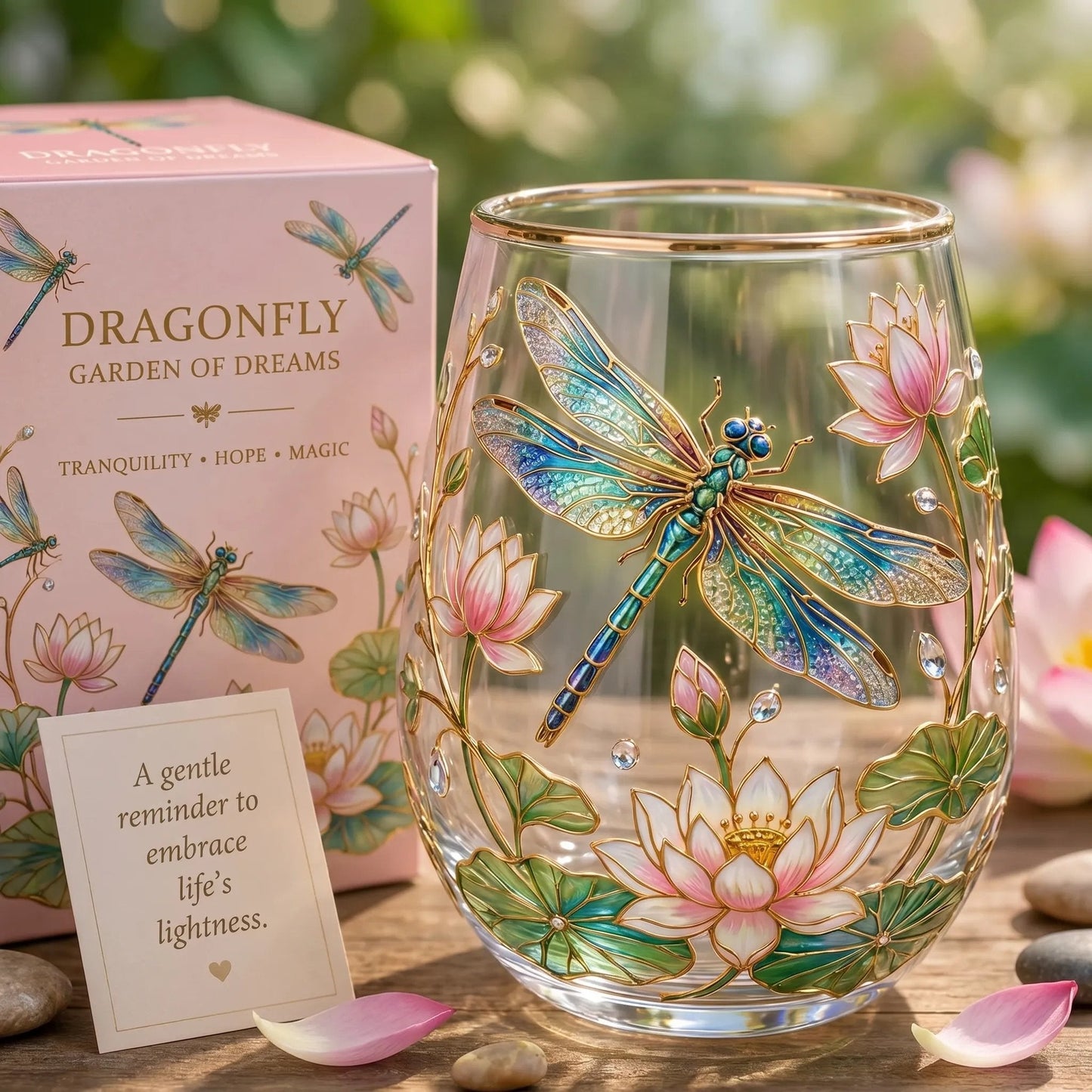 🦩🦩Flamingo Garden of Joy Glass Cup