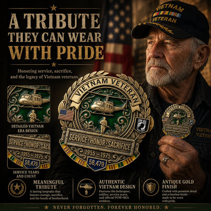 🦅🦅LAST DAY 49% OFF - 🎖️Vietnam Veteran Honor Commemorative Pin