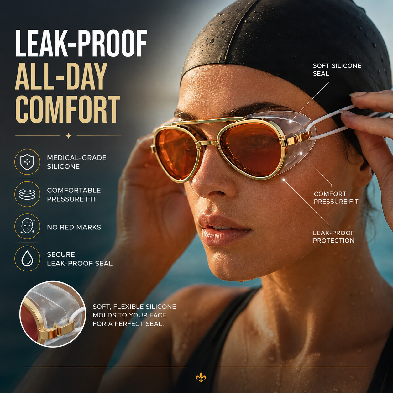 🔥🔥Hot Deal Summer Sale 50%✨Anti-Fog Swim Goggles🏊‍♂️☀️