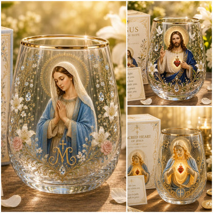 🙏🙏✝️ 2026 Limited Edition “Morning Prayer” Glass Tea Cup ☀️☕ – Faith & Serenity Collection