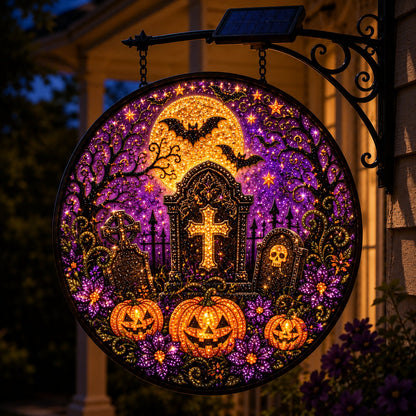 🎃 Solar Halloween LED Hanging Sign Light 👻