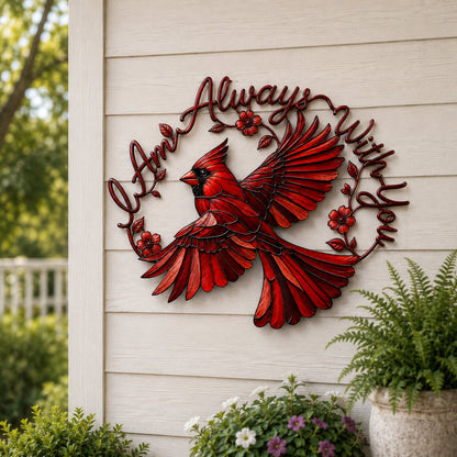 ❤️❤️Cardinal Metal Wall Art - I Am Always With You
