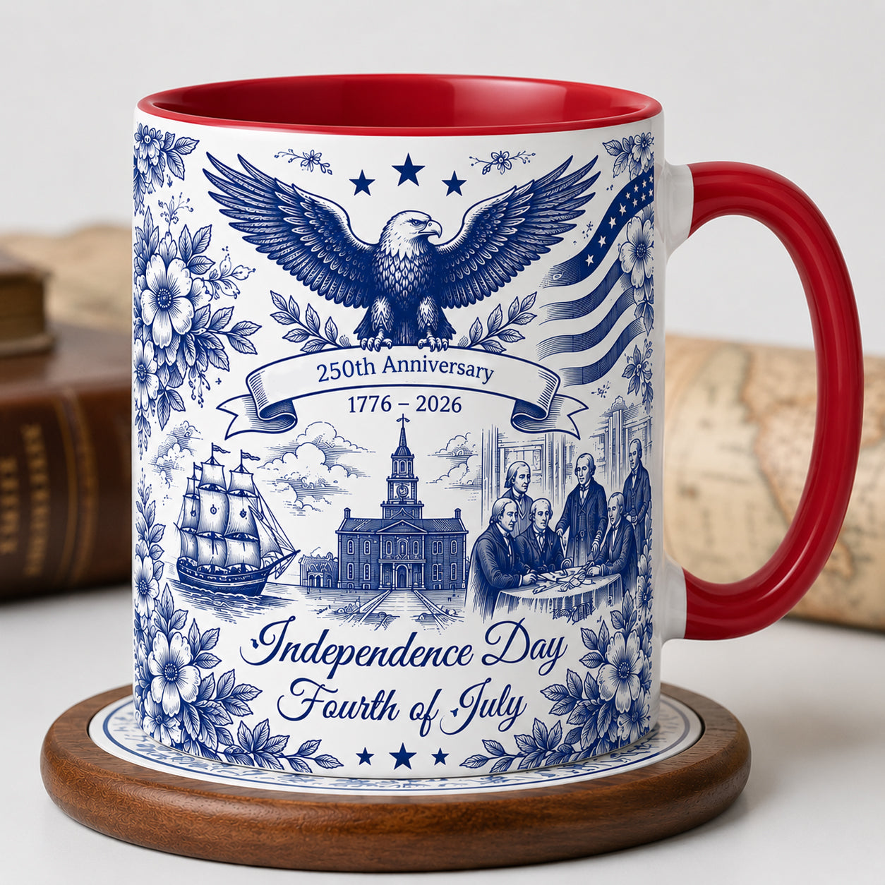 ☕☕Patriotic Semiquincentennial 1776-2026 Mug - 250 Years Anniversary Accent Mug