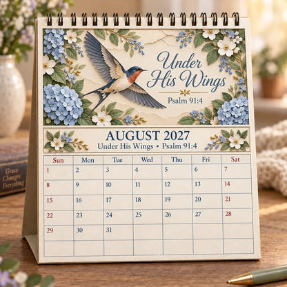 ✝️ 3D Christian Calendar 2027 | 12 Scripture Designs with Nature Scenes, Birds & Flowers for Faith-Filled Homes & Meaningful Gifts 🎁