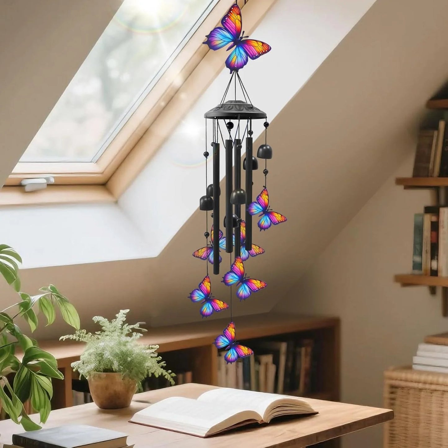 🔥🔥Juneteenth 49% OFF-🐦Vintage Colorful Hummingbird Wind Chime with Metal Tubes and Bells