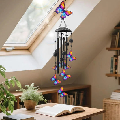 🔥🔥Juneteenth 49% OFF-🐦Vintage Colorful Hummingbird Wind Chime with Metal Tubes and Bells