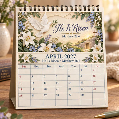 ✝️ 3D Christian Calendar 2027 | 12 Scripture Designs with Nature Scenes, Birds & Flowers for Faith-Filled Homes & Meaningful Gifts 🎁