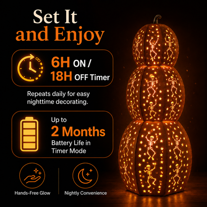 🎃Lighted Stacked Pumpkin Porch Decor