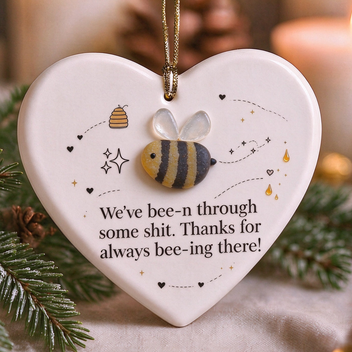 Funny Bee Sea Glass Keepsake