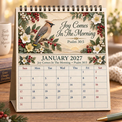 ✝️ 3D Christian Calendar 2027 | 12 Scripture Designs with Nature Scenes, Birds & Flowers for Faith-Filled Homes & Meaningful Gifts 🎁