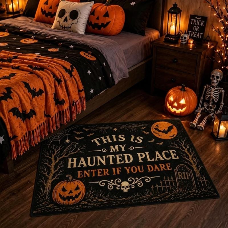 🎃🦇 Welcome to Your Haunted Haven: This Is My Haunted Place Halloween Door Sign