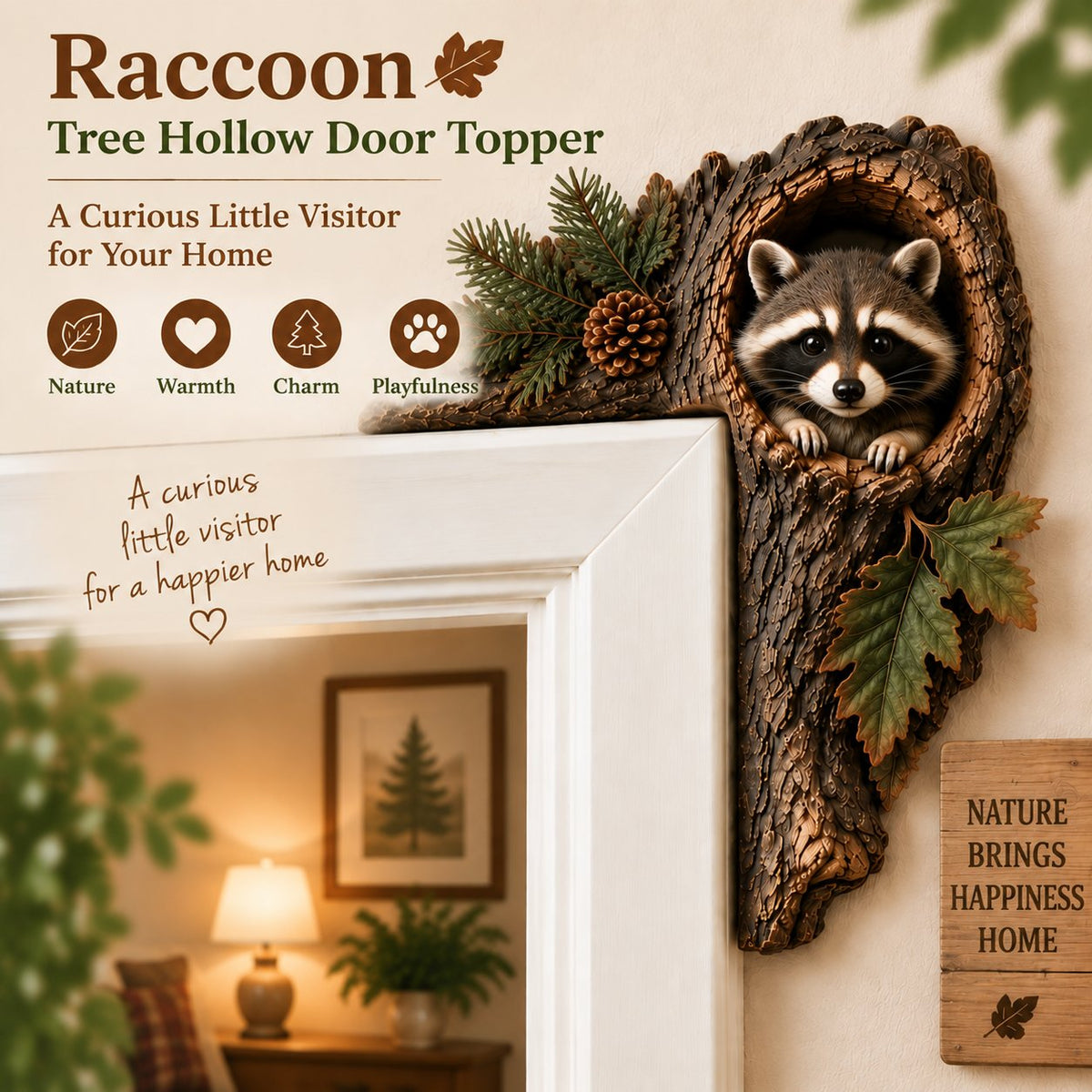 🎅 🎅2026 Christmas Gift 50% Off--⏰LAST DAY 50% OFF 🐿️ 3D Chipmunk Tree Hollow Door Topper | Woodland Animal Doorway Decor For Cozy Nature Homes